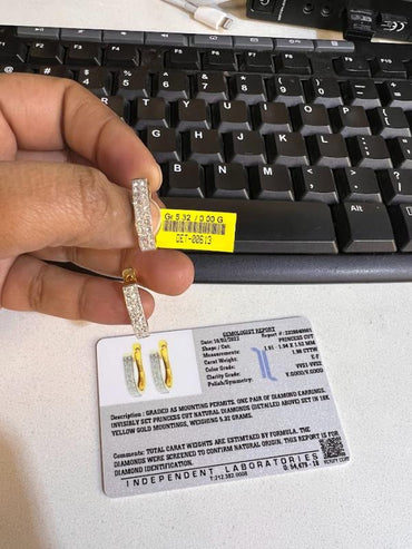 DIAMOND-EAR TOPS,18K (DET-00613)