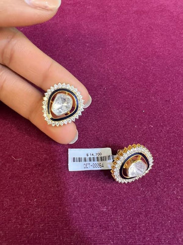 DIAMOND-EAR TOPS,18K (DET-00064)