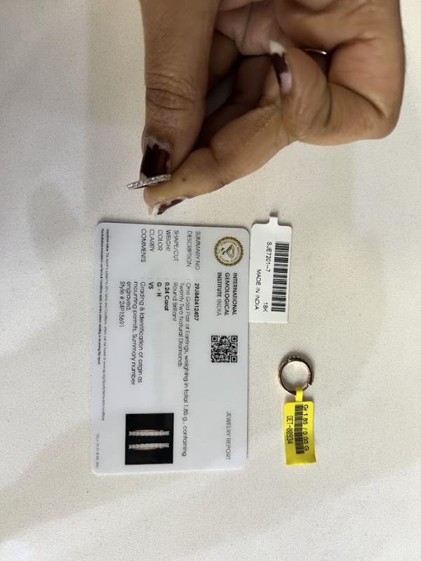 DIAMOND-EAR TOPS,18K (DET-00934)