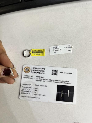 DIAMOND-EAR TOPS,18K (DET-00933)