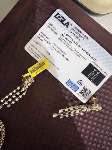 DIAMOND-EAR TOPS,18K (DET-01015)