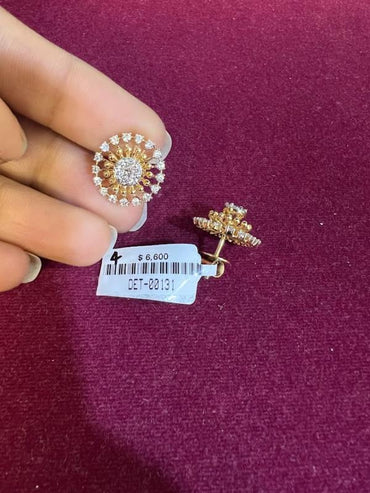 DIAMOND-EAR TOPS,18K (DET-00131)