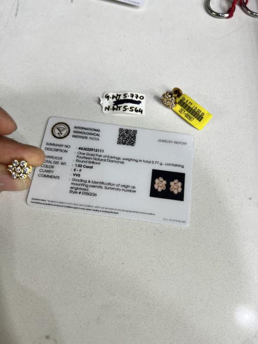 DIAMOND-EAR TOPS,18K (DET-00987)