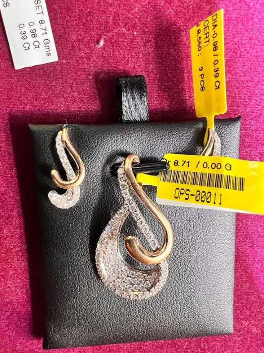 DIAMOND-PENDANT SET,18K (DPS-00011)