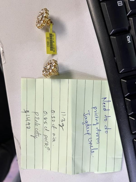 DIAMOND-EAR TOPS,18K (DET-00923)