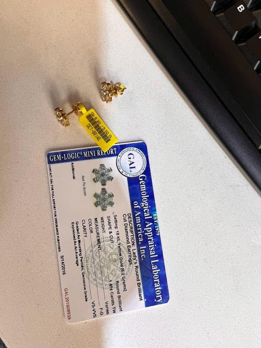 DIAMOND-EAR TOPS,18K (DET-00146)