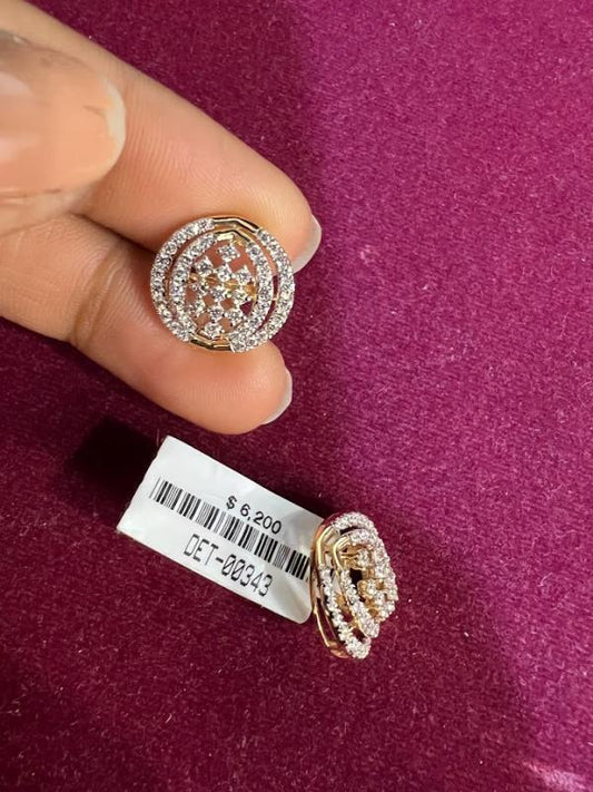 DIAMOND-EAR TOPS,18K (DET-00343)