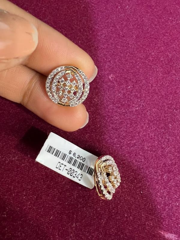 DIAMOND-EAR TOPS,18K (DET-00343)