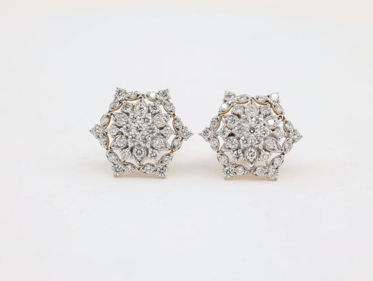 DIAMOND-EAR TOPS,18K (DET-00009)