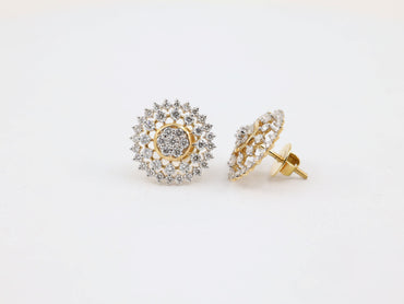DIAMOND-EAR TOPS,18K (DET-00012)