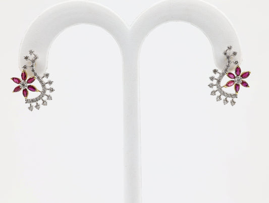 DIAMOND-EAR TOPS,18K (DET-00055)