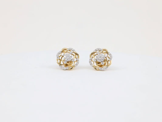 DIAMOND-EAR TOPS,18K (DET-00085)