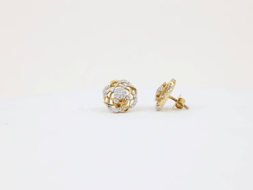 DIAMOND-EAR TOPS,18K (DET-00085)