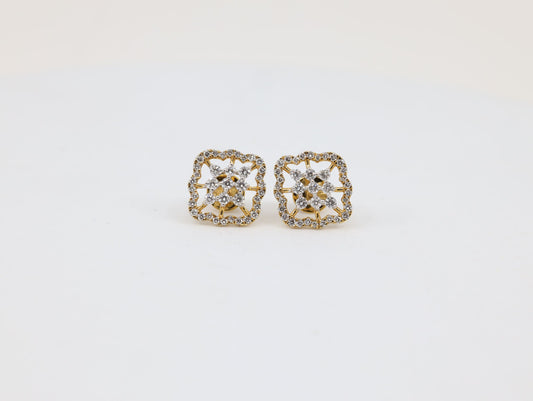 DIAMOND-EAR TOPS,18K (DET-00125)