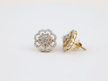 DIAMOND-EAR TOPS,18K (DET-00132)