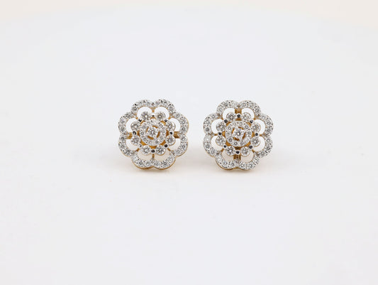DIAMOND-EAR TOPS,18K (DET-00132)