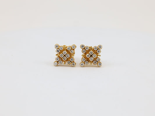 DIAMOND-EAR TOPS,18K (DET-00137)