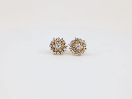 DIAMOND-EAR TOPS,18K (DET-00153)