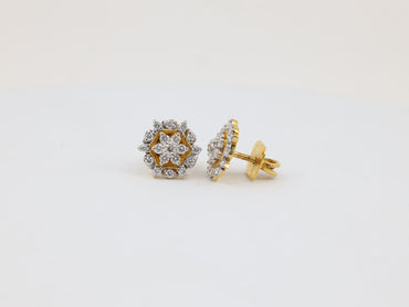 DIAMOND-EAR TOPS,18K (DET-00153)