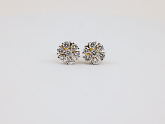 DIAMOND-EAR TOPS,18K (DET-00168)