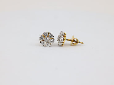 DIAMOND-EAR TOPS,18K (DET-00168)
