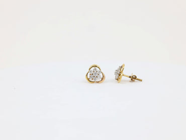 DIAMOND-EAR TOPS,18K (DET-00176)