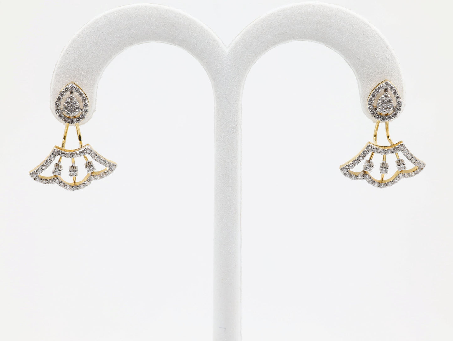 DIAMOND-EAR TOPS,18K (DET-00341)