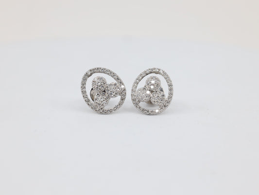 DIAMOND-EAR TOPS,18K (DET-00350)