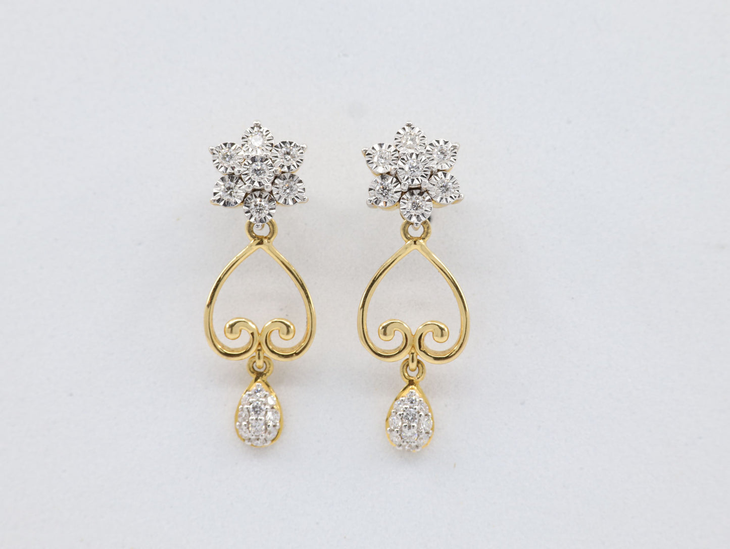 DIAMOND-EAR TOPS,18K (DET-00364)