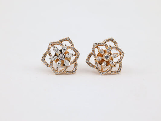 DIAMOND-EAR TOPS,18K (DET-00567)