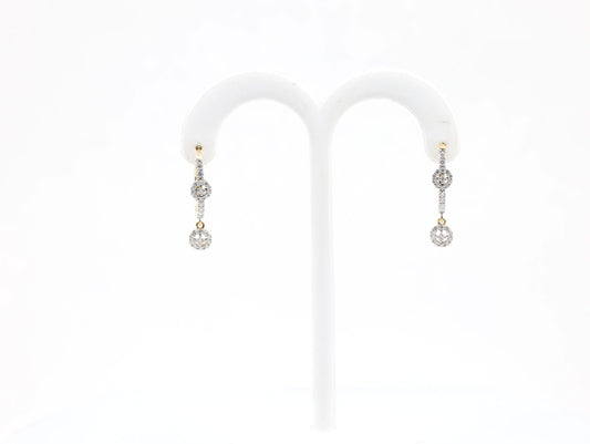 DIAMOND-EAR TOPS,18K (DET-00569)