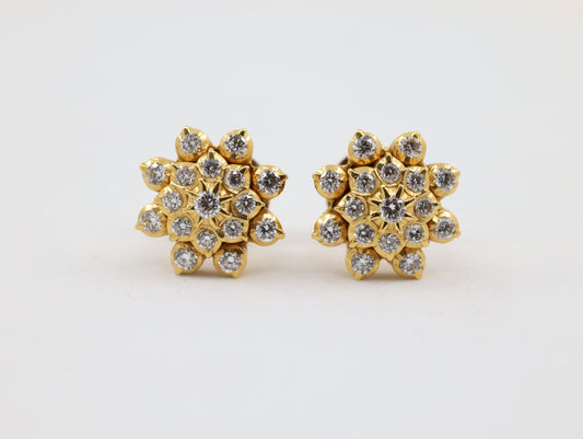 DIAMOND-EAR TOPS,18K (DET-00755)