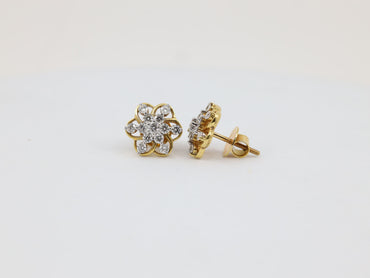 DIAMOND-EAR TOPS,18K (DET-00757)