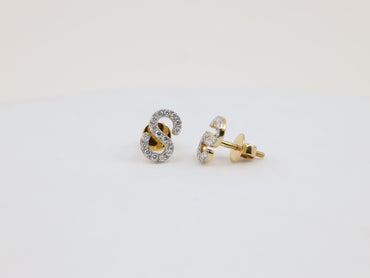 DIAMOND-EAR TOPS,18K (DET-00947)
