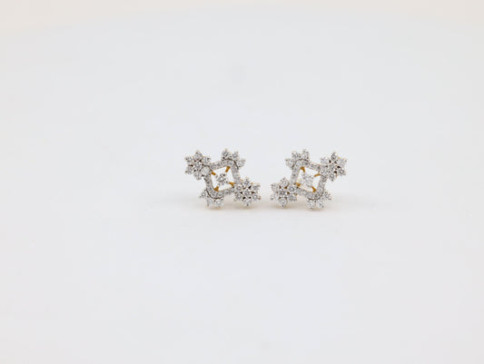 DIAMOND-EAR TOPS,18K (DET-00976)