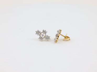 DIAMOND-EAR TOPS,18K (DET-00976)