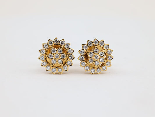 DIAMOND-EAR TOPS,18K (DET-00995)