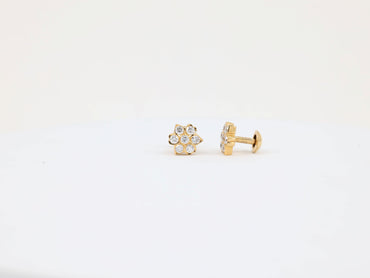 DIAMOND-EAR TOPS,18K (DET-00997)
