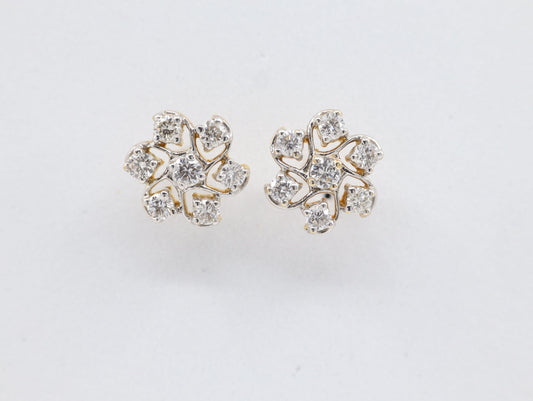 DIAMOND-EAR TOPS,18K (DET-01007)