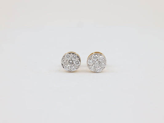 DIAMOND-EAR TOPS,18K (DET-01016)