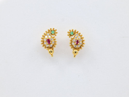 DIAMOND-EAR TOPS,18K (DET-01066)