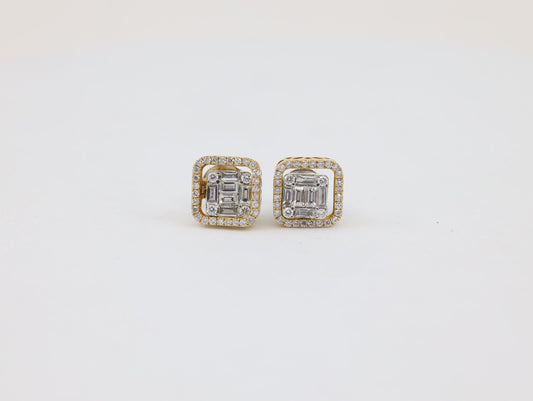 DIAMOND-EAR TOPS,18K (DET-10016)