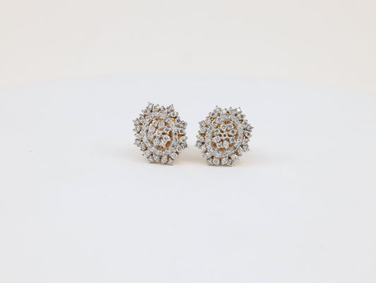 DIAMOND-EAR TOPS,18K (DET-10025)