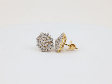 DIAMOND-EAR TOPS,18K (DET-10025)