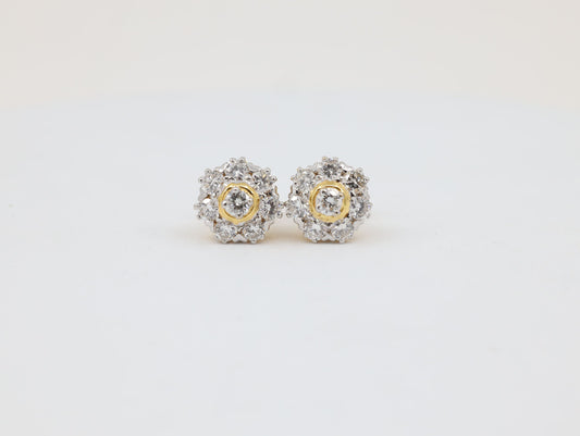 DIAMOND-EAR TOPS,18K (DET-10027)