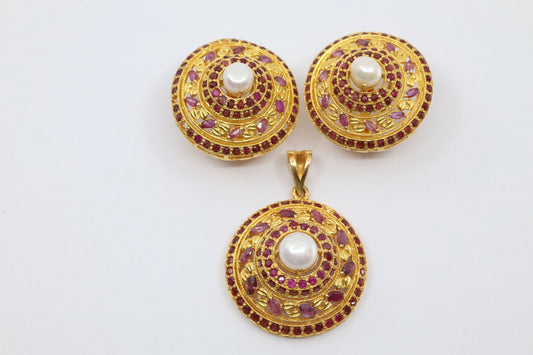 PENDANT SET,22K (PS-10043)