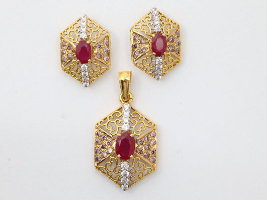 PENDANT SET 22K (PS-10229)