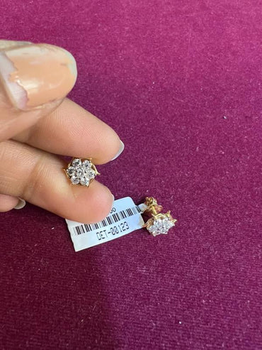 DIAMOND-EAR TOPS,18K (DET-00123)