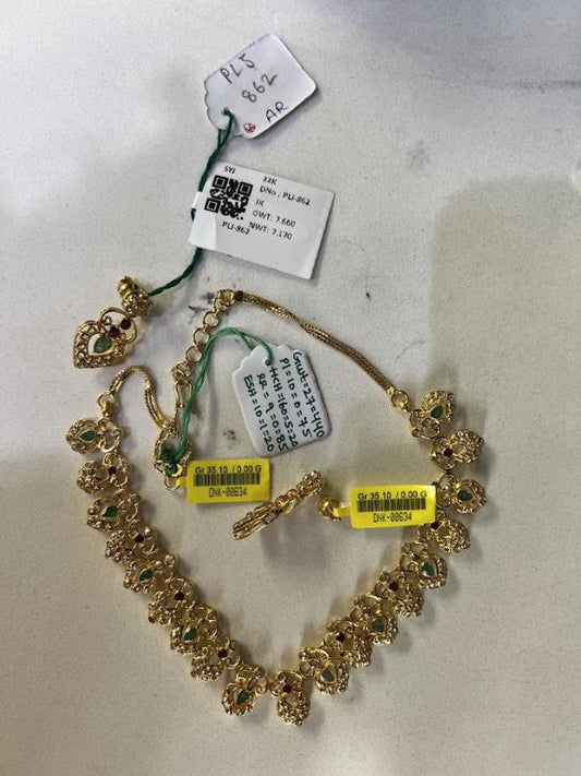 DIAMOND-NECKLACE,22K (DNK-00634)