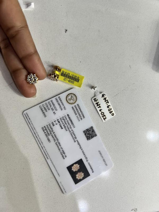 DIAMOND-EAR TOPS,18K (DET-00985)